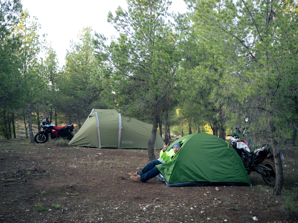 Campamento durante el Nomad Trail